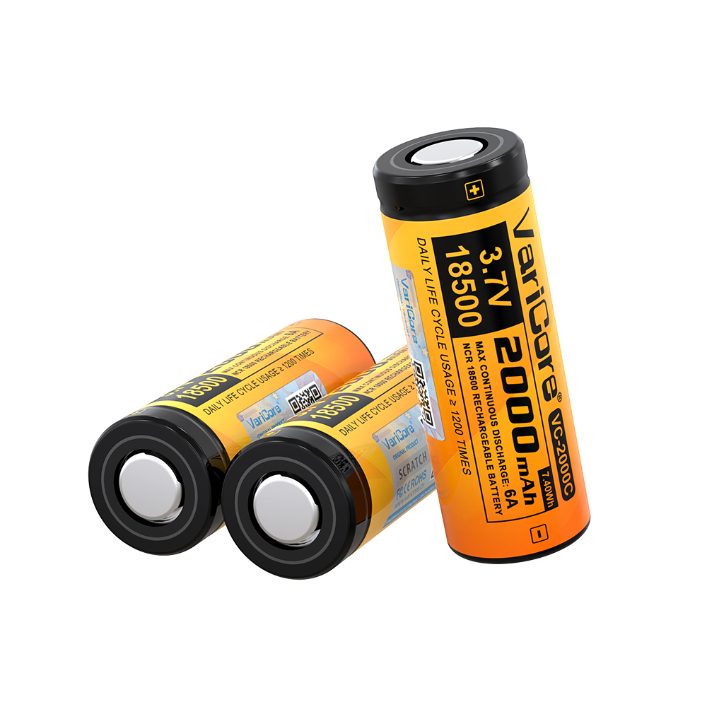 VariCore 18500 2000mAh 3.7V Li-ion Battery VC-2000C